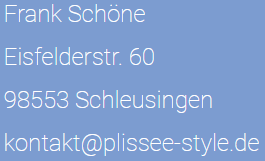 Imoressum von Plissee Style